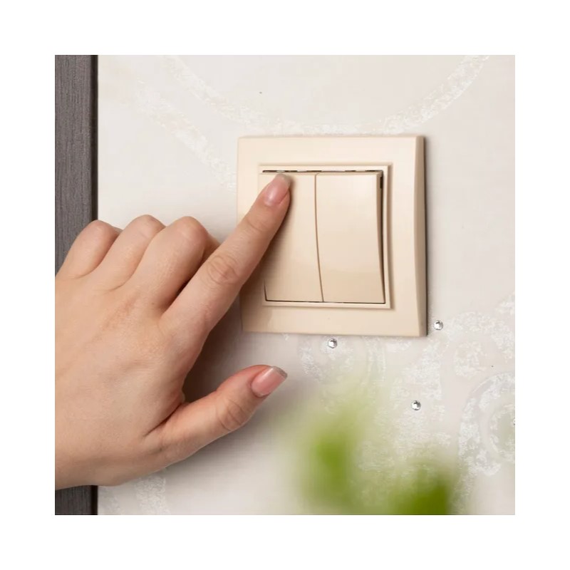 Выключатель с/у Минск ERV10-023-20, 2 клавиши, б/инд, бежевый