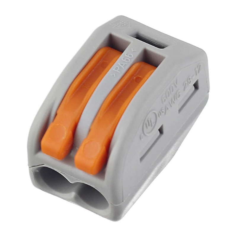 Клемма с рычажком WAGO 222-412 без пасты, 2 провода 0,08-2,5 мм2 (20 шт.)