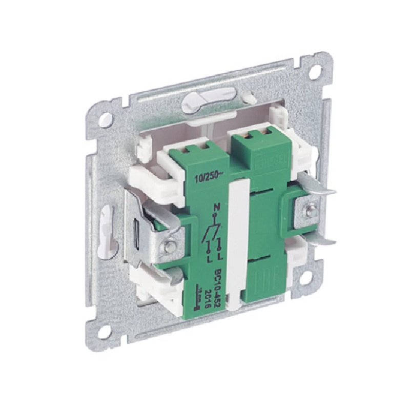 Выключатель с/у Master ВС10-452, 2 клавиши, с/инд, белый