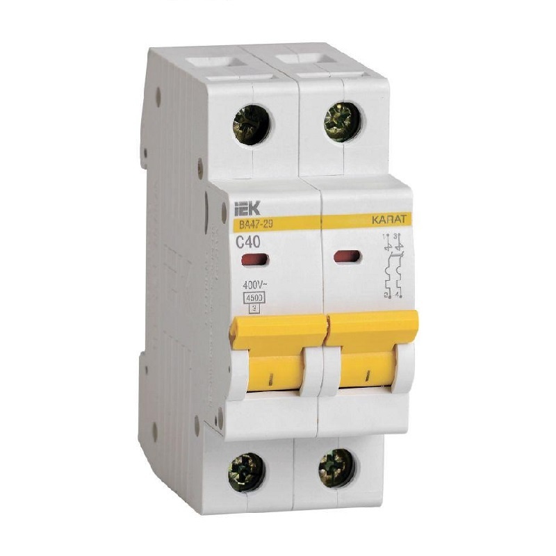 Автоматический выключатель IEK Karat ВА 47-29 4,5кА, С 40А, 2П, MVA20-2-040-C