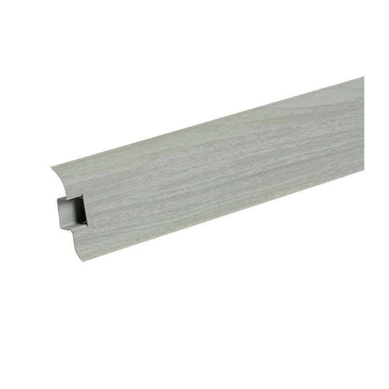 Плинтус Ideal Комфорт 282, кабель-каналом и мягким краем, палисандр серый, 55 мм (2,2 м)