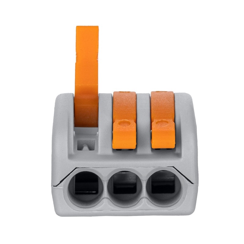 Клемма с рычажком 222-413 без пасты, 3 провода 0,1-2,5 мм2 (100 шт.)