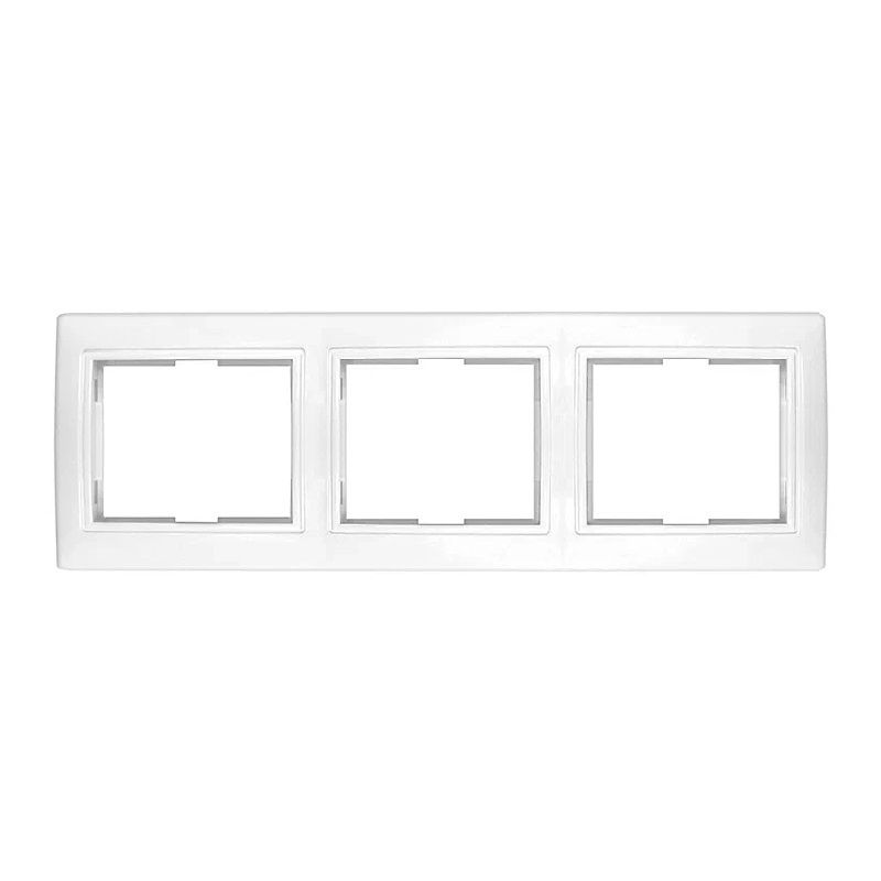 Рамка 3-х постовая Севиль С0045, горизонтальная, белая