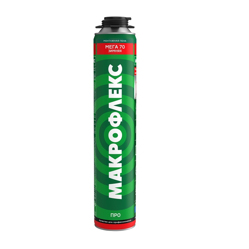 Пена монтажная Makroflex Mega Pro 70 Pro зимняя (0,88 л)
