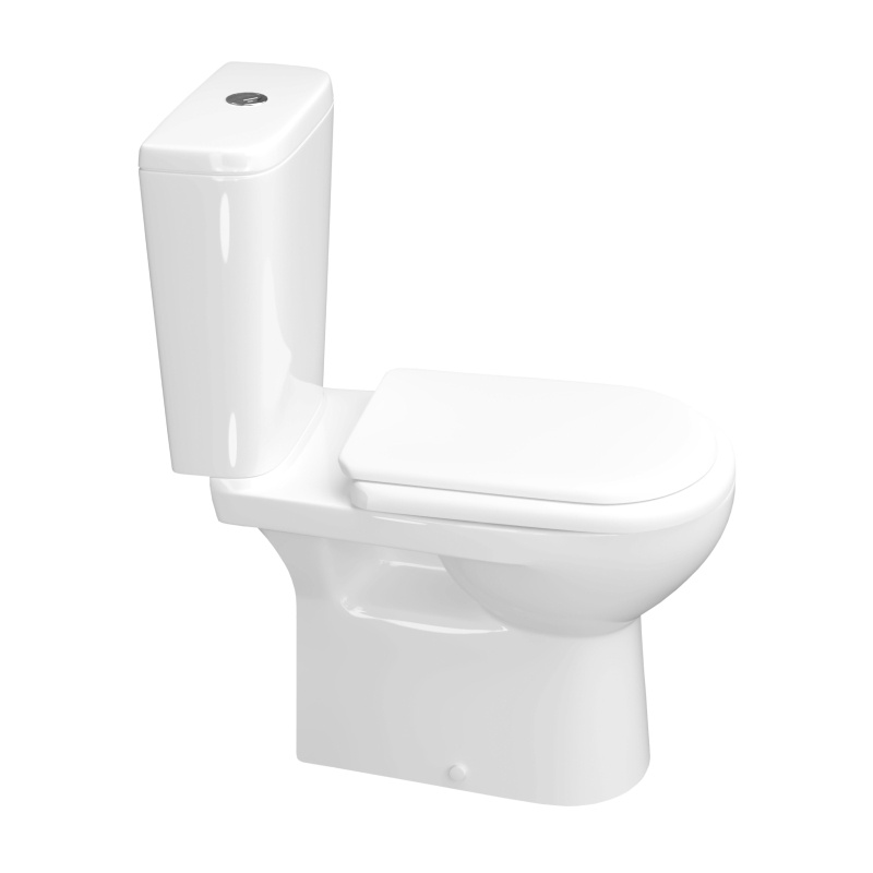 Унитаз-компакт Керамин Альбано R, безободковый, горизонтальный выпуск, 680х354х817 мм