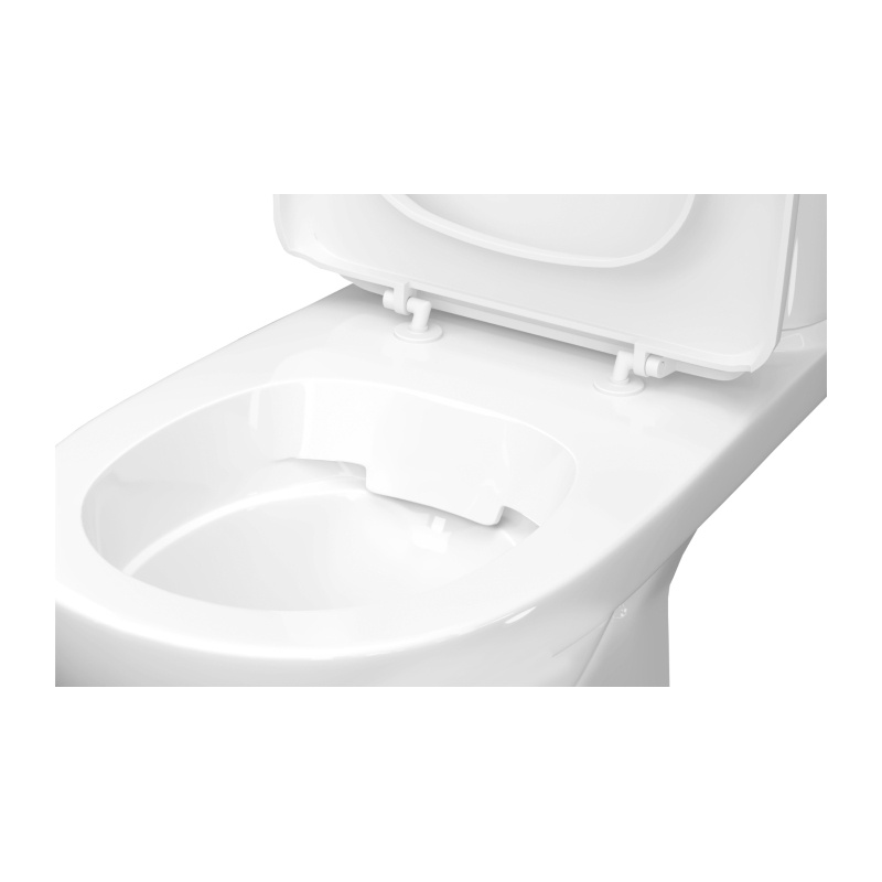 Унитаз-компакт Керамин Альбано R, безободковый, горизонтальный выпуск, 680х354х817 мм