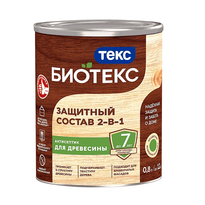 Антисептик Текс Bioteks состав 2в1 бесцветный (0,8 л)