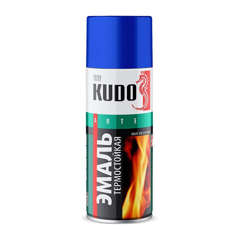 Эмаль термостойкая Kudo KU-5004 синяя (0,52 л)