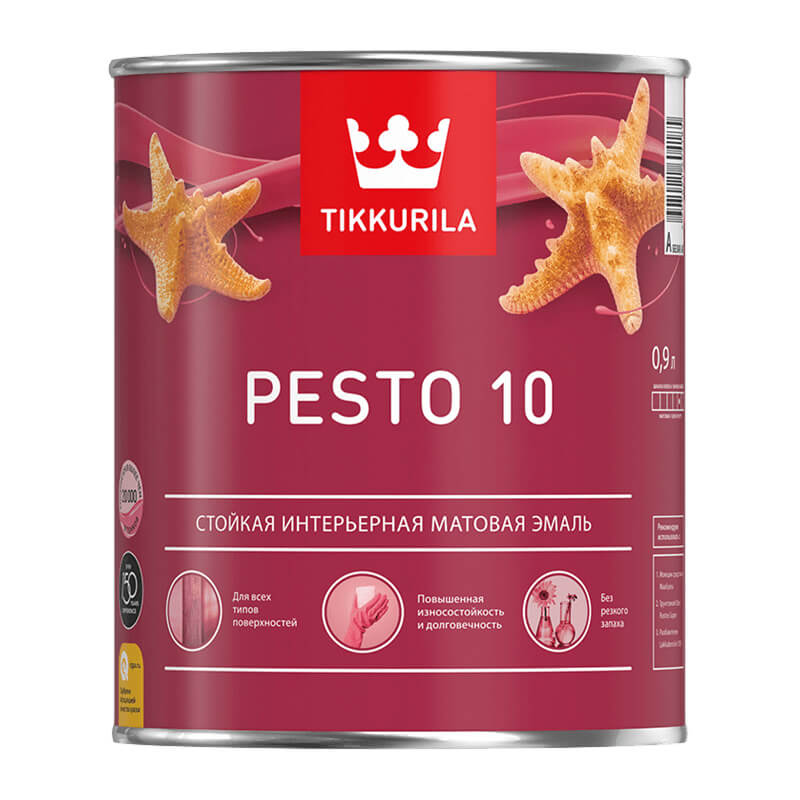 Краска алкидная Tikkurila Euro Pesto 10 C матовая (0,9 л)