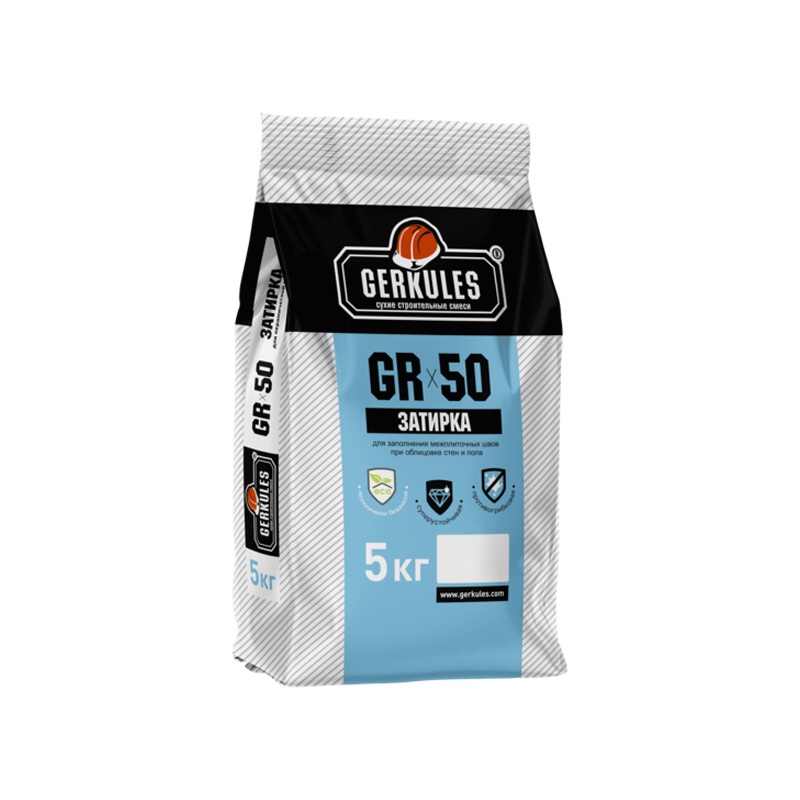 Затирка Gerkules GR-50 белая, 5 кг