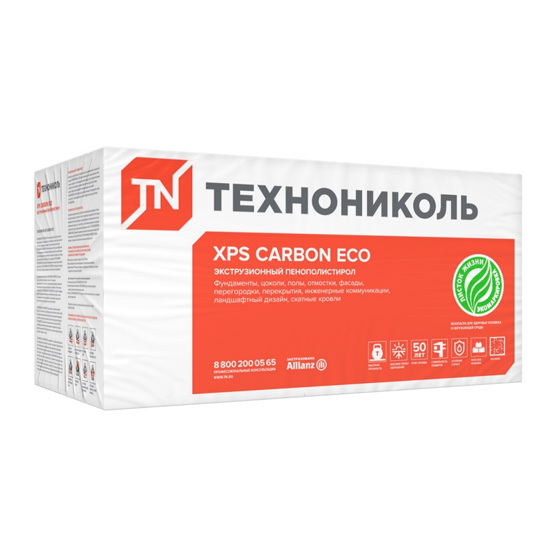 Пенополистирол экструдированный Технониколь XPS Carbon Eco 1180х580х40 мм, 10 шт