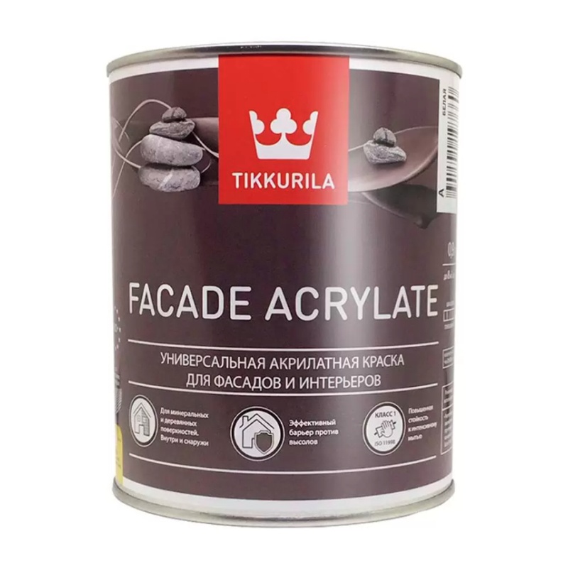 Краска фасадная Tikkurila Facade Acrylate основа C матовая (0,9 л)