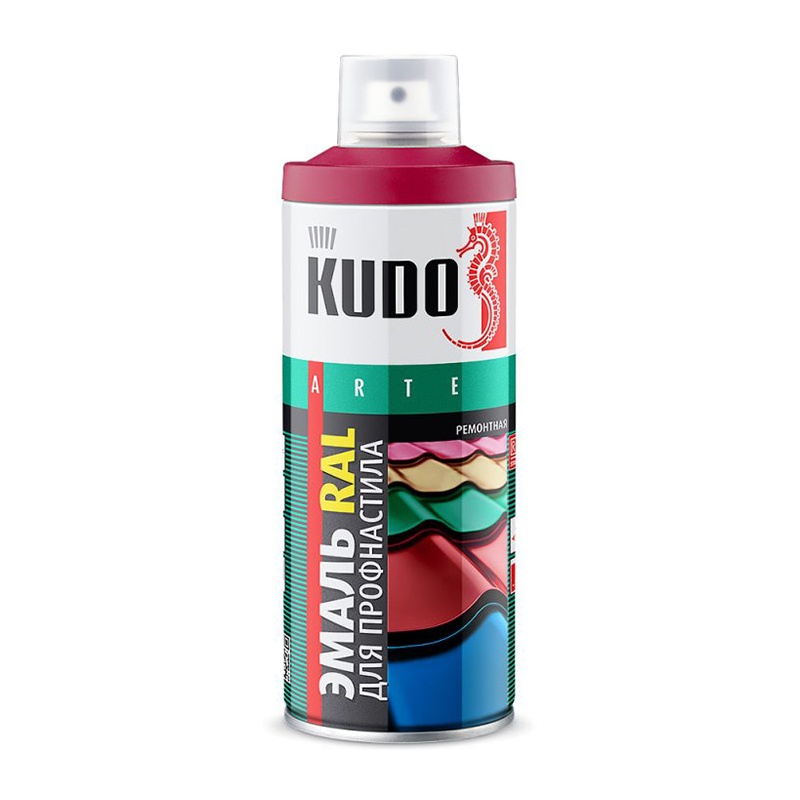 Эмаль аэрозольная Kudo KU-03005R RAL 3005 винно-красный (0,52 л)