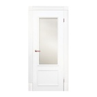 Полотно дверное Olovi Петербургские двери 2, со стеклом, белое, б/з (М9 845х2050 мм)