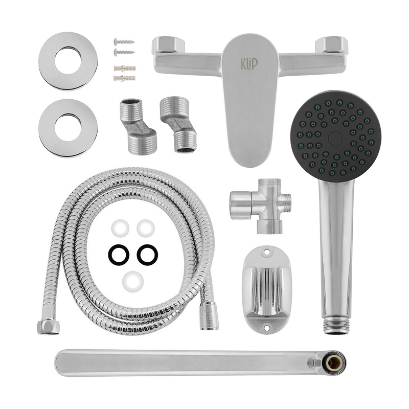 Смеситель для ванны Klip 1507 с аксессуарами, L-излив=300 мм