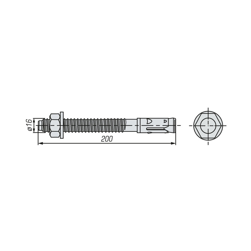 Анкер клиновой SWFS М16х200 (15 шт)
