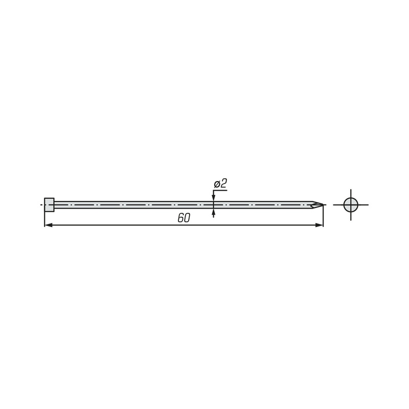 Гвоздь финишный SWFS DIN1152 2х60 (100 г)