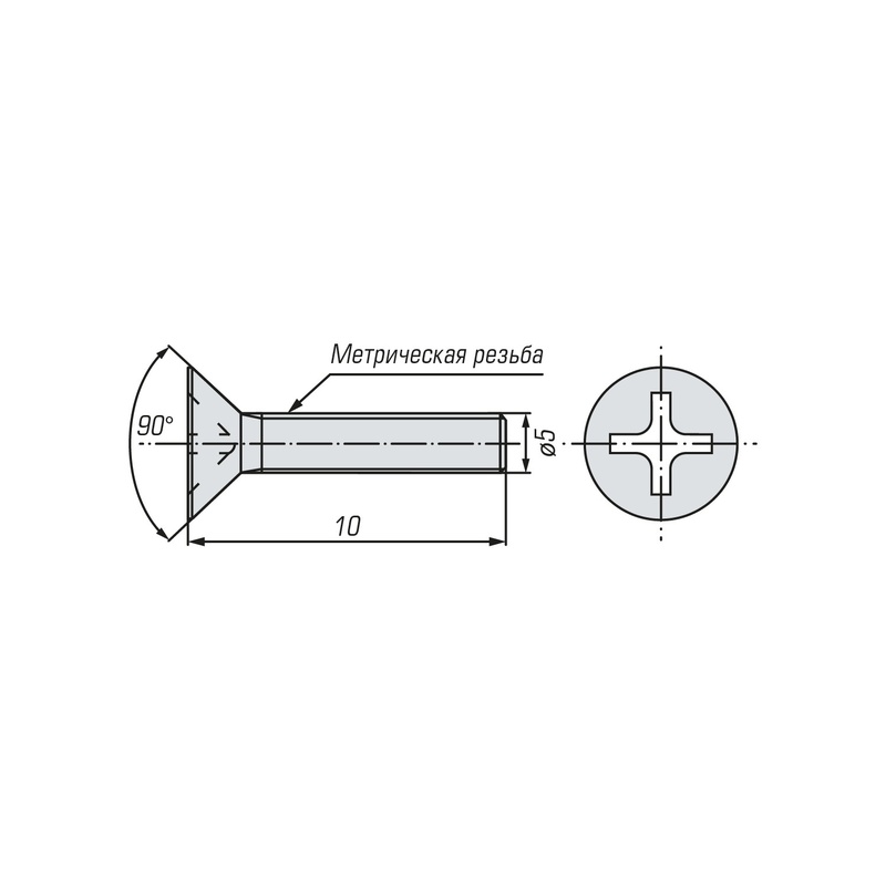 Винт SWFS DIN965 М5х10 (12000 шт)