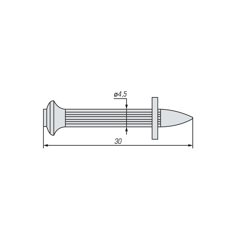 Дюбель-гвоздь монтажный SWFS 4,5х30 (0,5 кг)