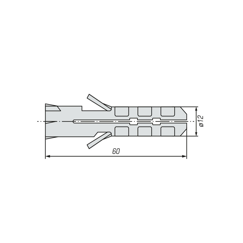 Дюбель PR 12х60 нейлон (75 шт)