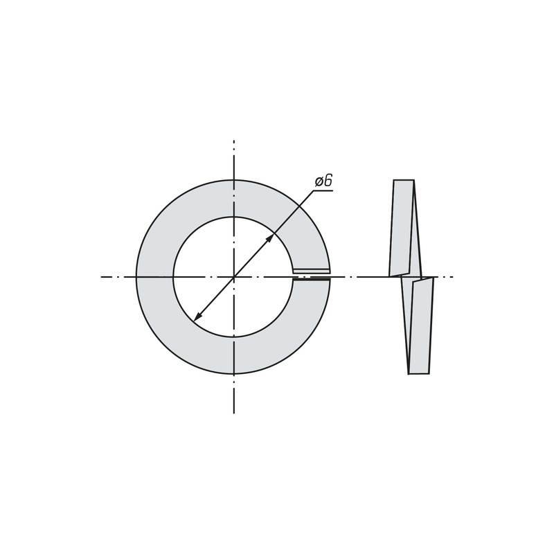 Шайба гроверная SWFS DIN127 М6 (25 кг)