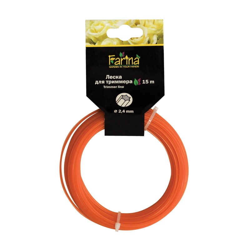 Леска для триммера Farina 93369 звезда 2,0 мм, 15 м