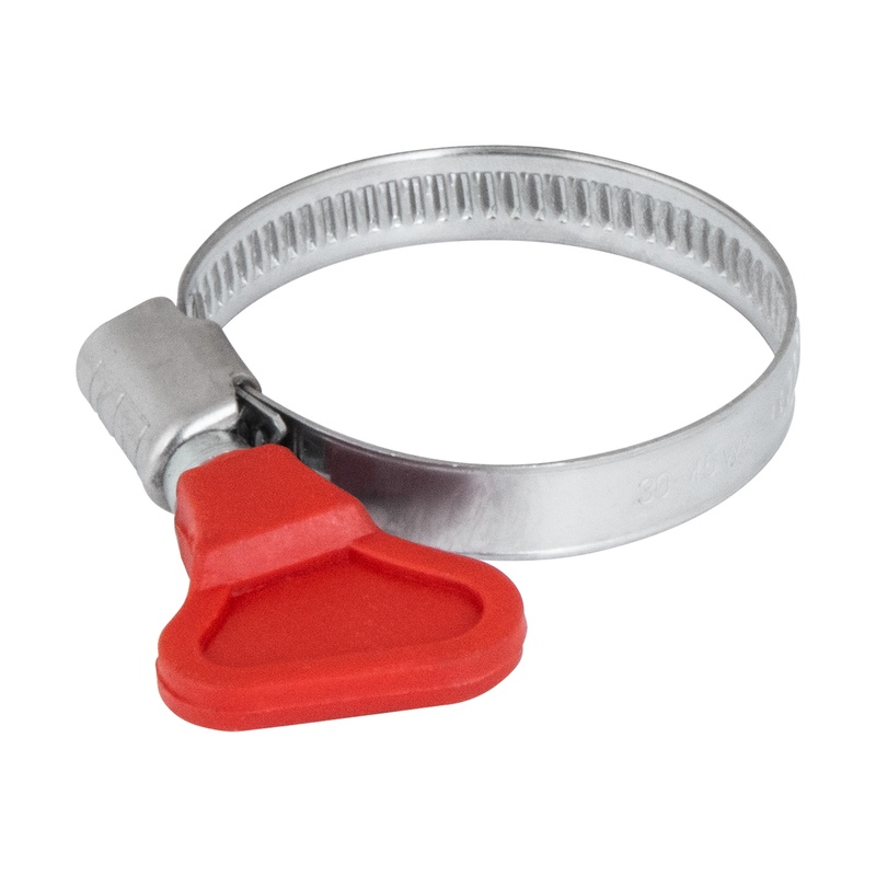 Набор хомутов червячных для шлангов Klip 27147-2, 30-45/9 мм "бабочка" (2 шт)