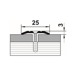 Порог стыкоперекрывающий Лука, дуб темный (0,9 м х 25 мм)