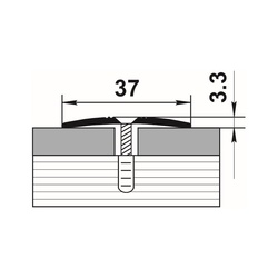Порог стыкоперекрывающий Лука, бронза (0,9 м х 37 мм)