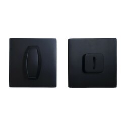 Завертка дверная WC Vrata ВК AL серия 03 slim квадратная, черный