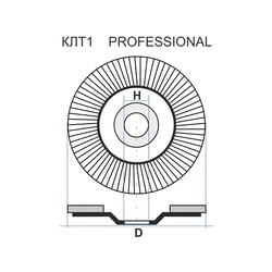 Диск лепестковый по металлу Луга Р60 115х22 мм
