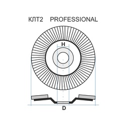 Диск лепестковый по металлу Луга (КЛТ тип 2) конический Р120 125х22 мм
