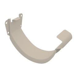 Держатель желоба короткий, металл, белый