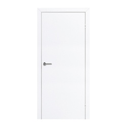 Полотно дверное OLOVI ПВХ Кристалл Белый 800х2000 мм с замком-защелкой, глухое