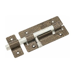 Задвижка дверная ЗД 01, накладная, круглый ригель, бронза