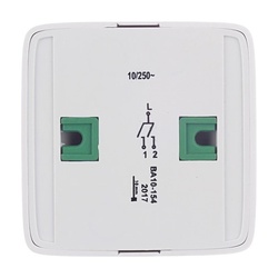 Выключатель о/у Alfa ВА10-154, 2 клавиши, с/инд, белый