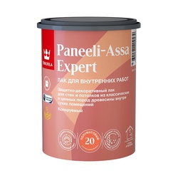 Лак в/д интерьерный для стен Tikkurila/Tikkivala Panelli-Assa Expert ЕР п/мат. (0,9 л)