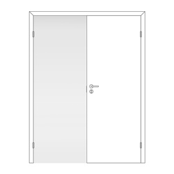 Полотно дверное ответка Olovi, глухое, белое, б/п, с/ф (600х2000 мм)