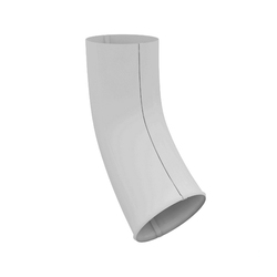 Колено стока, металл, d=100 мм, белый