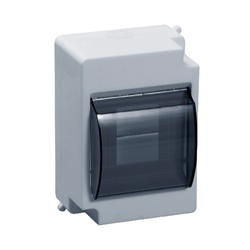 Бокс навесной на 4 модуля КМПн с крышкой, пломбируемый, белый