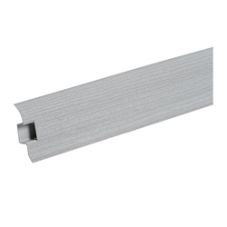 Плинтус Ideal Комфорт, с кабель-каналом, ясень сер., 55 мм (2,5 м)