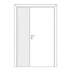 Полотно дверное ответка Olovi, глухое, белое, б/п, с/ф (300х2000 мм)