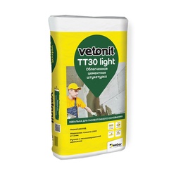 Штукатурка цементная облегченная Vetonit TT30 light, 25 кг