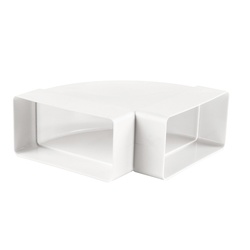 Колено горизонтальное Наш Вент 5251, 90 градусов, 110х55 мм