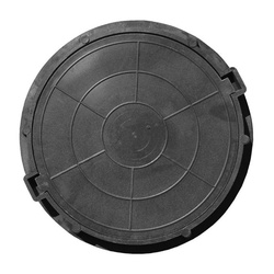 Люк полимерно-песчаный легкий D-580, черный