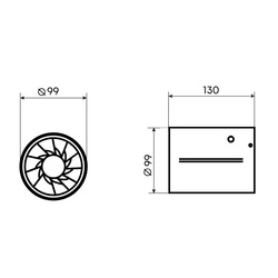 Вентилятор вытяжной НашВент Блюз 100, 102 м3/ч