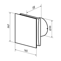 Вентилятор вытяжной НашВент Самба 100, 87 м3/ч